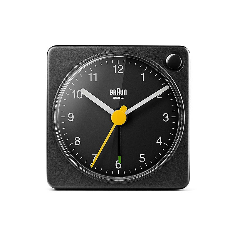 Rakuten - ブラウン アナログ 目覚まし時計/置き時計 アラーム付き ブラック BC02XB BRAUN Analog Alarm Clock