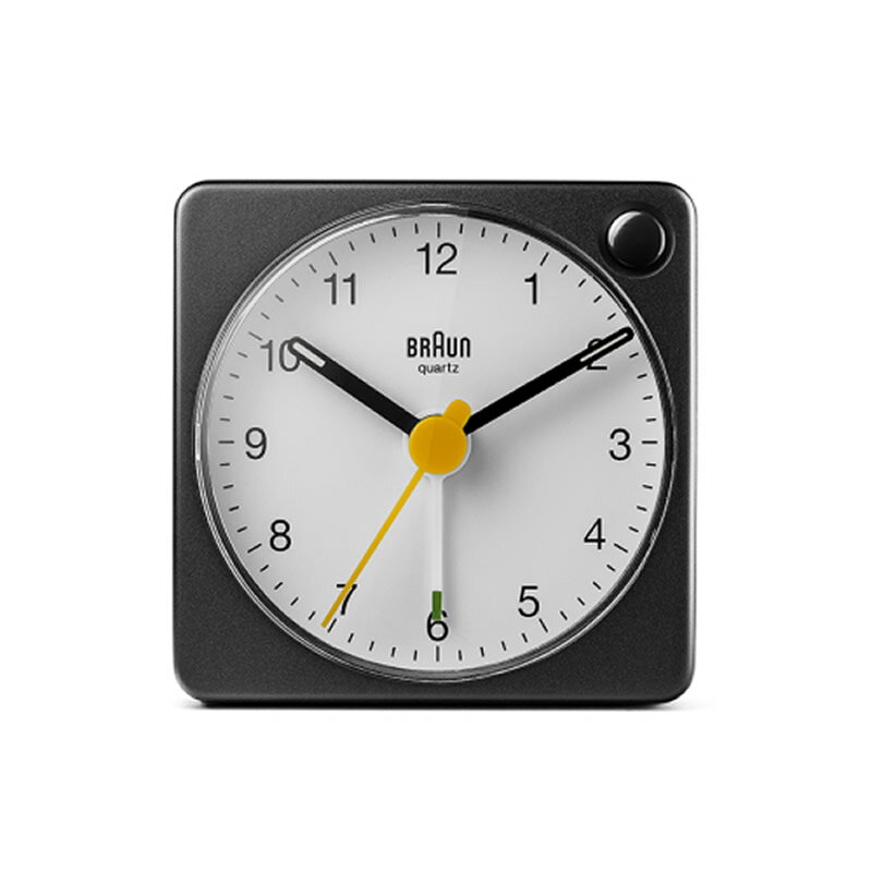 Rakuten - ブラウン アナログ 目覚まし時計/置き時計 アラーム付き ブラック＆ホワイト BC02XBW BRAUN Analog Alarm Clock