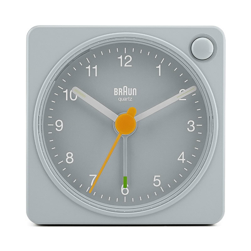 ブラウン アナログ 目覚まし時計/置き時計 アラーム付き グレー BC02XG BRAUN Analog Alarm Clock