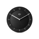 ブラウン アナログ 壁掛け時計/ウォールクロック ブラック BC06B BRAUN Analog Wall Clock