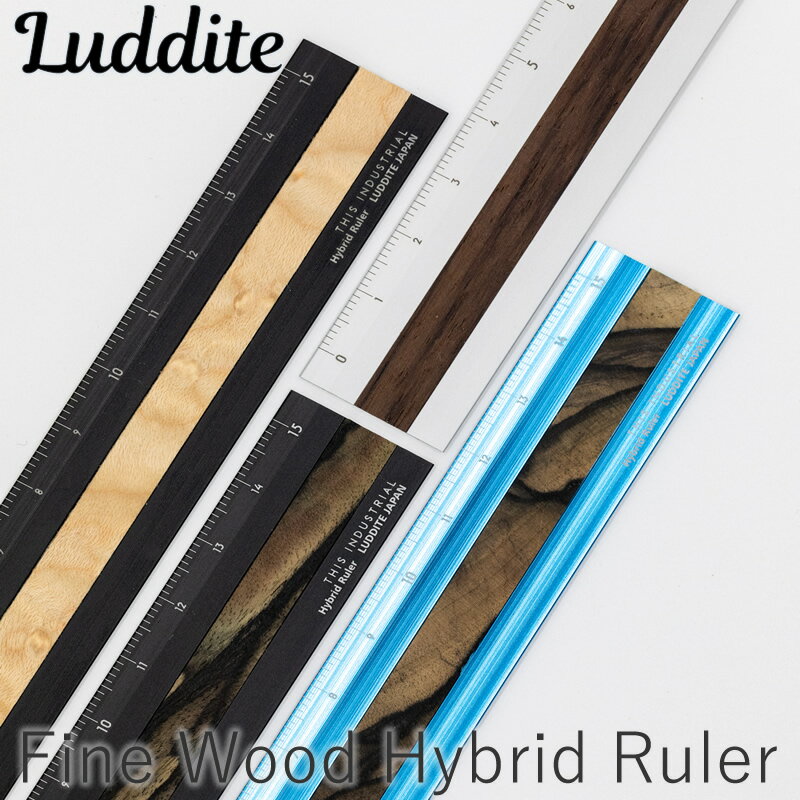 ラダイト THIS INDUSTRIAL Fine Wood Hybrid Ruler 銘木 ハイブリッド定規 アルミ×銘木