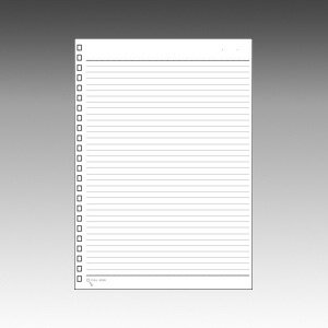 LIHIT LAB ツイストリングノート専用リーフ A5サイズ 24穴 横罫