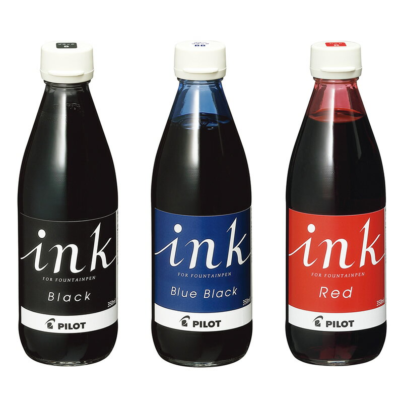 パイロット ボトルインク 一般筆記用 350ml ブラック/ブルーブラック/レッド