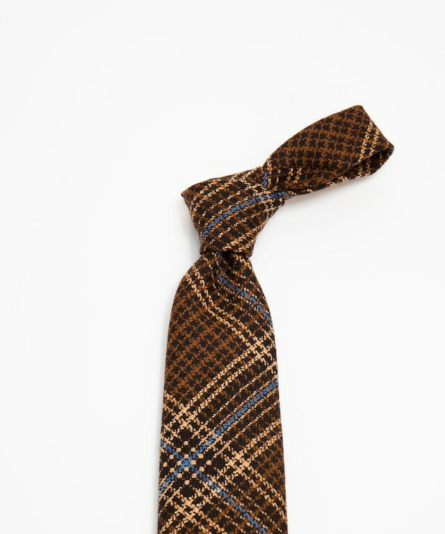 Franco Spada DORMEUIL（ウール）: ブラウン／ ネクタイ スーツ おしゃれ プレゼント ビジネス 小物おしゃれ フォーマル オフィスカジュアル 父の日