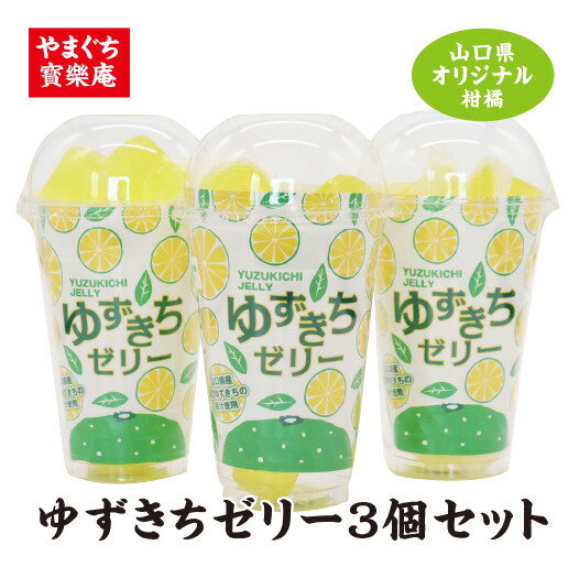 【やまぐちECエール便】長門ゆずきちゼリー3個セット ゆずきち 長門ゆずきち ゼリー セット ゆずきちゼリー お菓子 菓子 おかし 個包装 果物ゼリー お土産 セット 【まるごとながと】のサムネイル