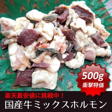 国産牛ミックスホルモン500g（もつ鍋、もつ煮込み、焼肉、父の日、おつまみ）