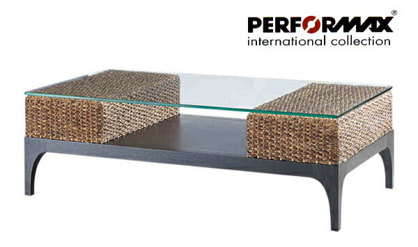 高品質 ウォーターヒヤシンス ローテーブル センターテーブル ガラス リビングテーブル 長方形 アジアン テーブル ソファーテーブル リゾート バリ 高級 アジアン家具 ナチュラル モダン PERFORMAX （受注生産品）