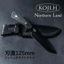 【マラソン中P5倍 】 ブッシュクラフトナイフ 本革シース付 【Northern Land ノーザン ランド エアステップ】 関市 日本製 原幸治 ハイス鋼 DLC 刃渡 125mm フルタング アウトドアナイフ アウトドア キャンプ バトニングナイフ バトニング サバイバルナイフ ナイフ 大型