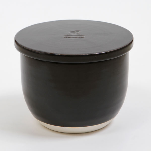 かもしか道具店 陶の飯びつ ふつう 黒 おひつ 万古焼
