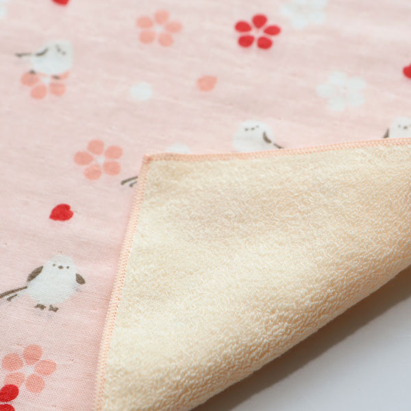 濱文様 和たおるセミウォッシュ ふんわりシマエナガ メール便 ハンドタオル タオルハンカチ セミウオッシュ シマエナガ y