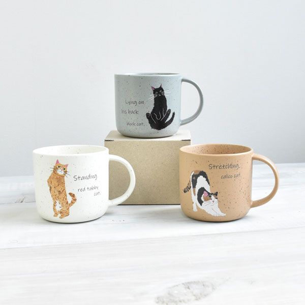CYAMEKKE マグ クロ / 茶トラ / ミケ 日本製 ネコ ねこ 猫 マグカップ 電子レンジ 食洗器 chamekke チャメッケ y
