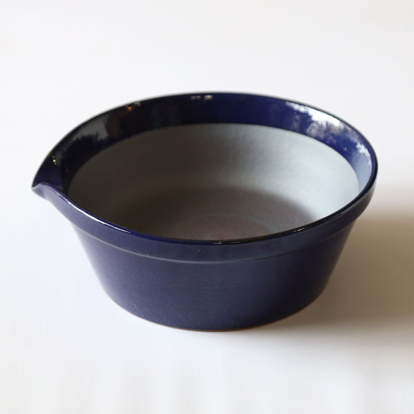 かもしか道具店 すりバチ 大きめ 藍色 三重 万古焼 すり鉢 すりばち スリ鉢