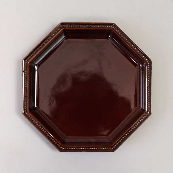STUDIO M' スタジオエム ガティ プレート ブラウン 茶 八角形