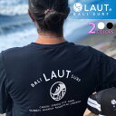 LAUT BALI SUR F ロンT メンズ レディース 長袖 ユニセックス バックプリント サーフボードデザイン ネイビー ホワイ