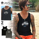 LAUT BALI SUR F タンクトップ メンズ レディース ロゴ入り コットン100% サーフテイスト ユニセックス