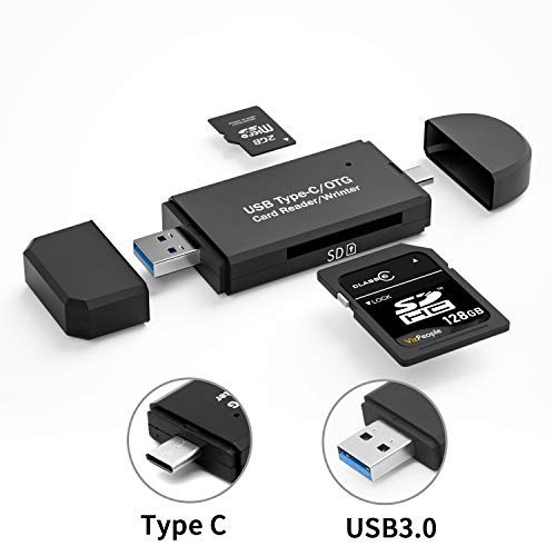 USB3.0 Type-C SDカードリーダー マルチカードリーダー 写真 動画 音楽 データ移行 Micro SD SDカード タイプC PC Macbook Samsung Android タブレット対応 カードリーダー usb3.0のサムネイル