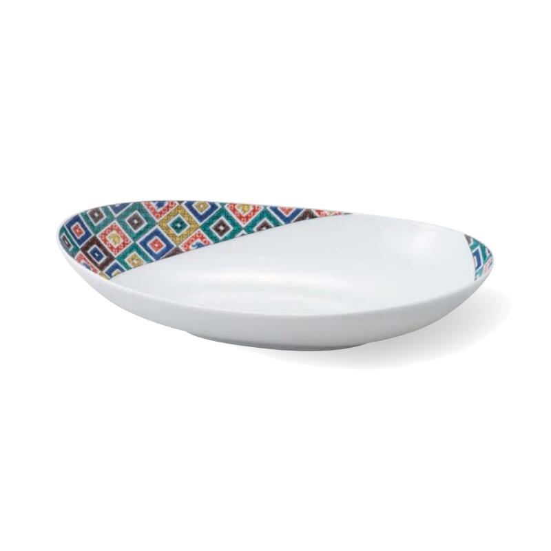 【送料無料】 九谷焼 盛鉢 盛皿 27cm オーバル ボール 石畳 皿 器 鉢 楕円 カレー皿 パスタ皿 刺身 天ぷら 揚物 煮物 サラダ お勧め鉢 盛り合わせ 日本製 国産 おしゃれ プレゼント 贈り物 ギフト 父の日 母の日 敬老の日 お祝い 和食器 洋食器 飲食店 業務用 プロ使用 食器