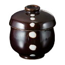 有田焼 平安 瓢 蒸し碗 こげ 茶 ドット 白 抜 8.4cm 200ml むし碗 茶碗蒸し 炊き合せ 酒蒸し ちり蒸し 蒸し料理 日本製 国産 おしゃれ ギフ...