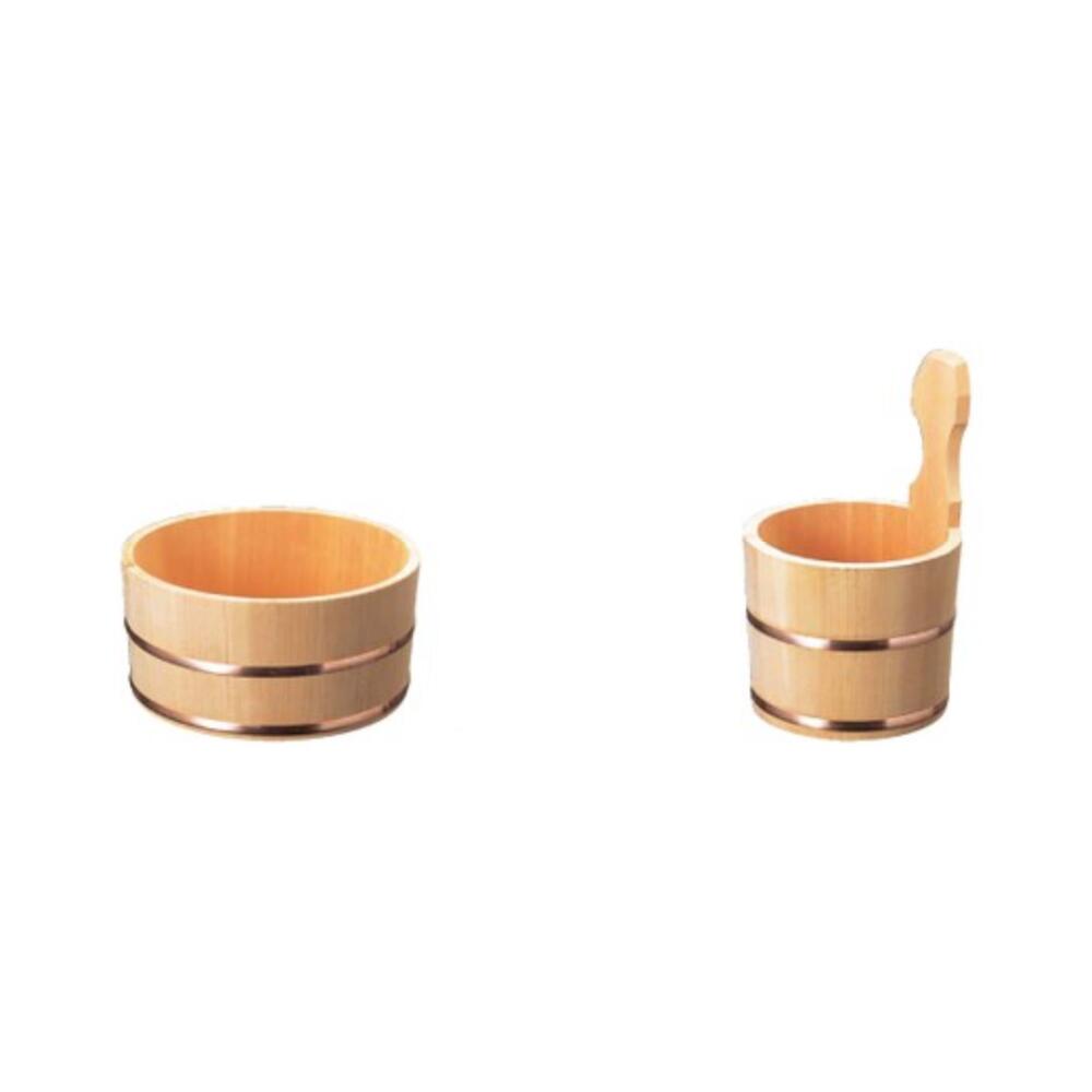 木製 バスウェア 国産品 湯 桶 片手 湯桶 さわら 銅 タガ 22.5cm 14.3cm 木 椹 風呂 風呂場 バスルーム..