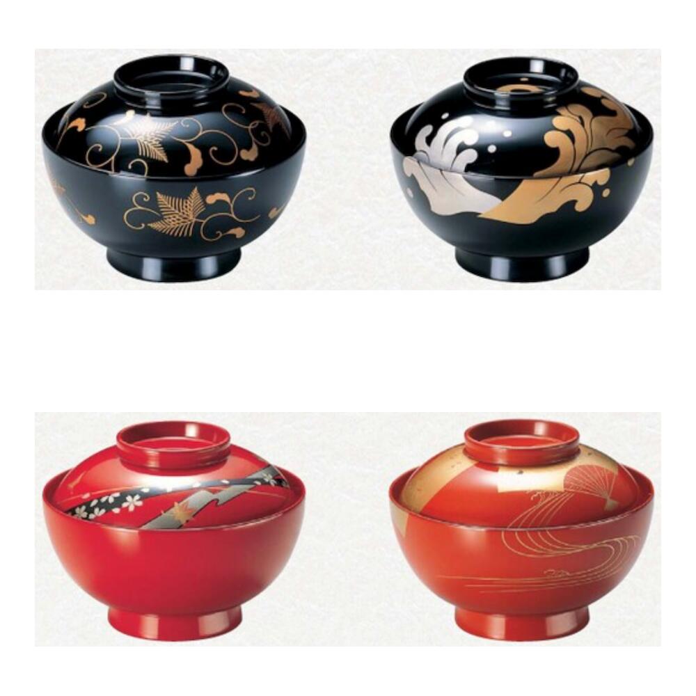 越前漆器 木質 手塗り 漆 手描き 蒔絵 高雄 煮物椀 黒 松 唐草 黒 金 銀 波 内 黒 流れ 帯 春秋 扇 面 見返し付 内 朱 漆塗 13.9cm 10.6cm 漆器 漆 塗り 塗 越前塗 椀 お椀 器 日本製 国産 おしゃれ こだわり 伝統 贈り物 贈答品 お祝い 飲食店 業務用 プロ使用 プロ仕様