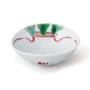 有田焼 錦 かぶ 絵 変形 小鉢 11.3cm 中付 器 鉢 豆鉢 香の物 先付け 付出し お通し デザート 白 ホワイト 赤 レッド 日本製 国産 おしゃれ ...