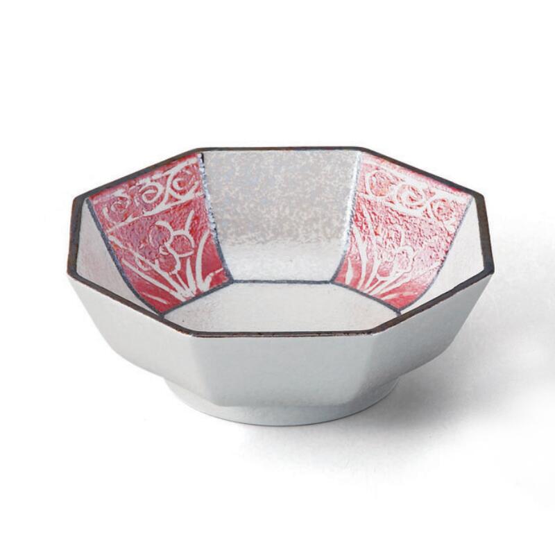 【送料無料】 有田焼 錦 ラスター 朱 彩 花 紋 八角 向付 14.5cm 器 鉢 刺身 焼物 天ぷら 揚物 日本製 国産 おしゃれ ギフト プレゼント 贈り物 母の日 お祝い 食事会 パーティー 和食器 洋食器 茶碗 湯呑 マグカップ 飲食店 業務用 プロ使用 の 食器 等取り扱っております