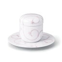 【送料無料】 『蒸し碗のみ』 有田焼 白 磁 紫 ピンク 一珍 唐草 夏目 蒸し碗 7.2cm むし碗 茶碗蒸し 炊き合せ 酒蒸し ちり蒸し 蒸し料理 日本製 ...