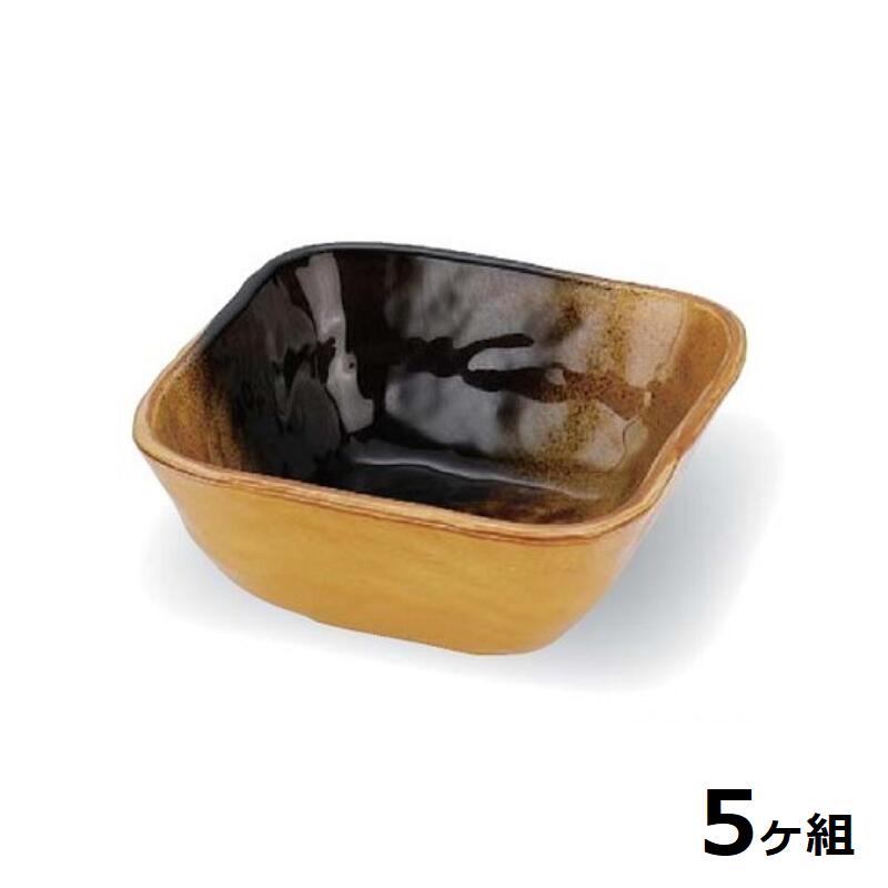 【送料無料】 【5個セット】 Shellmine シェルミン ( バイオマス食器 ) 角小鉢 100 角 小鉢 黄 瀬戸塗 10cm 180cc 食洗器対応 耐熱温度 200℃ 全面塗装品 非プラスチック 地球環境 エコ 日本製 国産 食器洗浄機 陶器 漆器 塗 食器 和食器 洋食器 飲食店 業務用