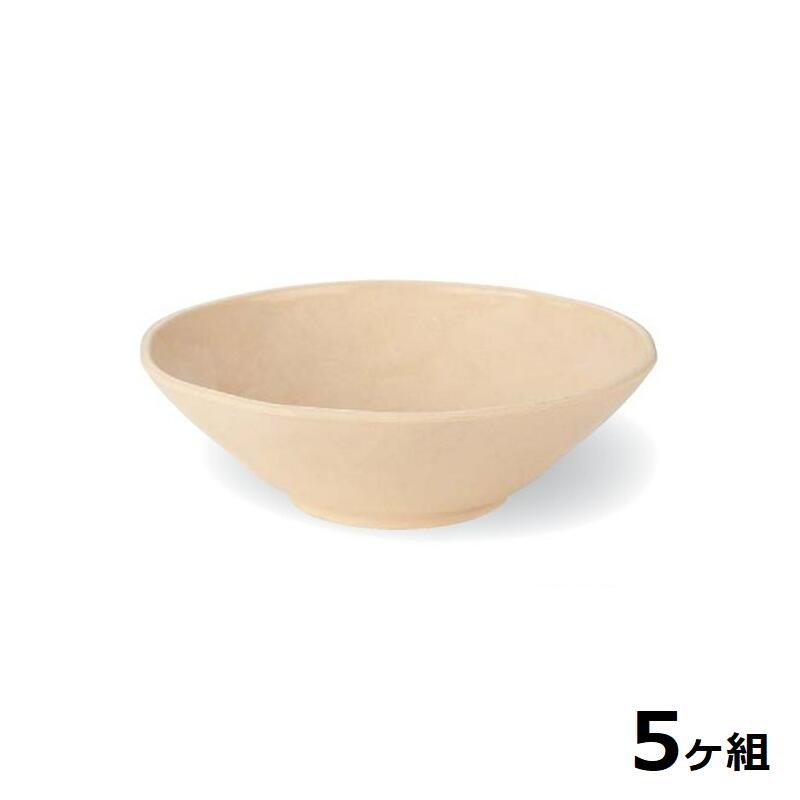 【送料無料】 【5個セット】 Shellmine シェルミン ( バイオマス食器 ) 丸鉢 143 丸 鉢 粉引 ( 汚染防止加工塗 ) 14.3cm 280cc 食洗器対応 耐熱温度 200℃ 全面塗装品 非プラスチック 地球環境 エコ 日本製 国産 食器洗浄機 陶器 漆器 塗 食器 和食器 洋食器 飲食店 業務用