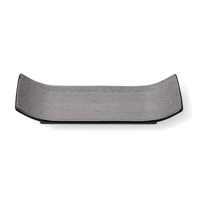 【送料無料】 有田焼 盛皿 向付 黒 マット オール プラチナ 両上り 小皿 18.4cm 6.8cm 3.1cm 器 皿 変形皿 刺身 焼物 天ぷら 揚物 盛り付け 日本製 国産 おしゃれ ギフト プレゼント 贈り物 母の日 お祝い 食事会 パーティー 和食器 洋食器 飲食店 業務用 プロ使用 食器
