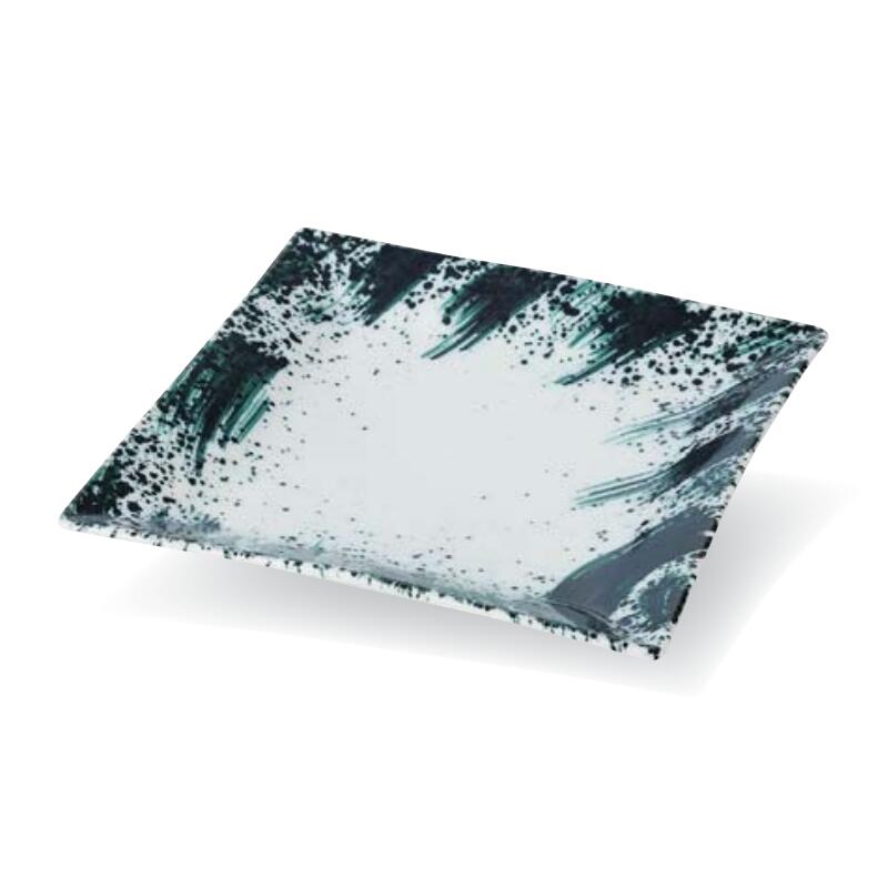 【送料無料】 有田焼 盛皿 向付 黒 刷毛 散し 額渕 5.5寸 皿 16.3cm 16.3cm 2.4cm 器 角皿 刺身 焼物 天ぷら 揚物 盛り付け 日本製 国産 おしゃれ ギフト プレゼント 贈り物 母の日 お祝い 食事会 パーティー 和食器 洋食器 飲食店 業務用 プロ使用 食器