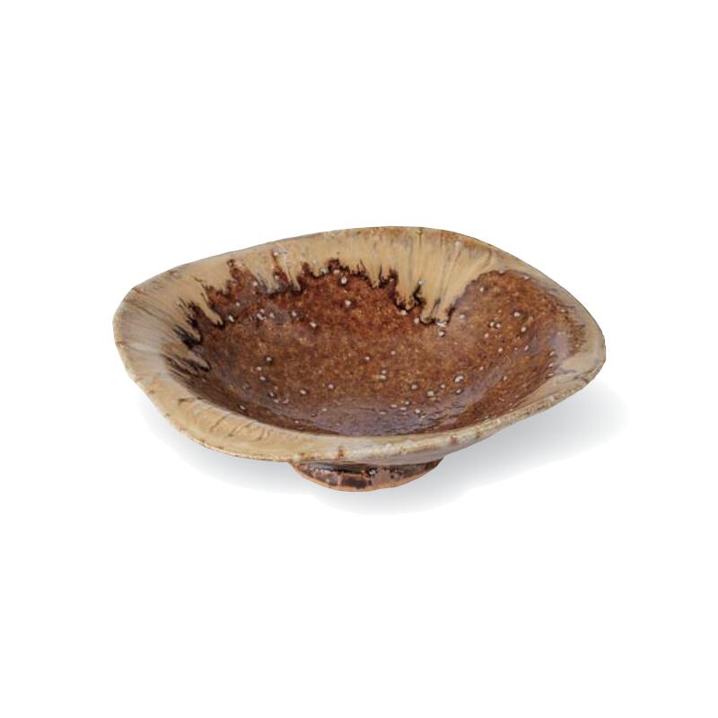 【送料無料】 有田焼 皿 アメ釉 ワラ流し 7寸 たわみ鉢 21.8cm 6.8cm 器 鉢 刺身 天ぷら 揚物 サラダ パスタ 前菜 デザート 盛り付け 日本製 国産 おしゃれ ギフト プレゼント 贈り物 母の日 お祝い 食事会 和食器 洋食器 飲食店 業務用 プロ使用 食器