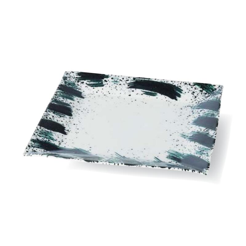 【送料無料】 有田焼 角皿 黒 刷毛 散し 額渕 8寸 皿 22.5cm 22.5cm 2.6cm 角 中皿 刺身 焼物 揚物 前菜 サラダ 盛皿 盛り付け 日本製 国産 おしゃれ ギフト プレゼント 贈り物 母の日 お祝い 食事会 パーティー 和食器 洋食器 飲食店 業務用 プロ使用 食器
