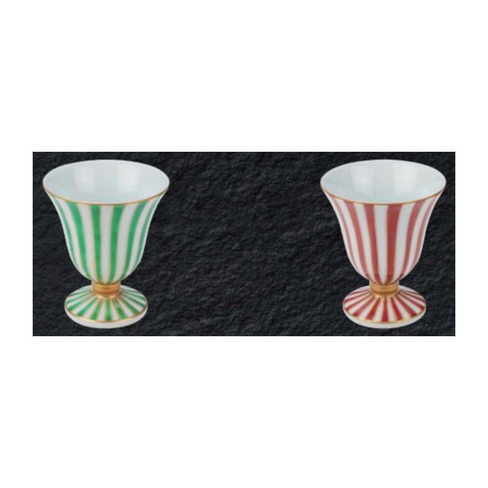 有田焼 オール グリーン 赤 十草 ワイン グラス 7.1cm 高台小付 器 鉢 先付け 付出し お通し デザート 白 ホワイト 緑 レッド 金 ゴールド 日本製 国産 おしゃれ ギフト プレゼント 贈り物 母の日 お祝い 和食器 洋食器 中華食器 飲食店 業務用 プロ使用 食器