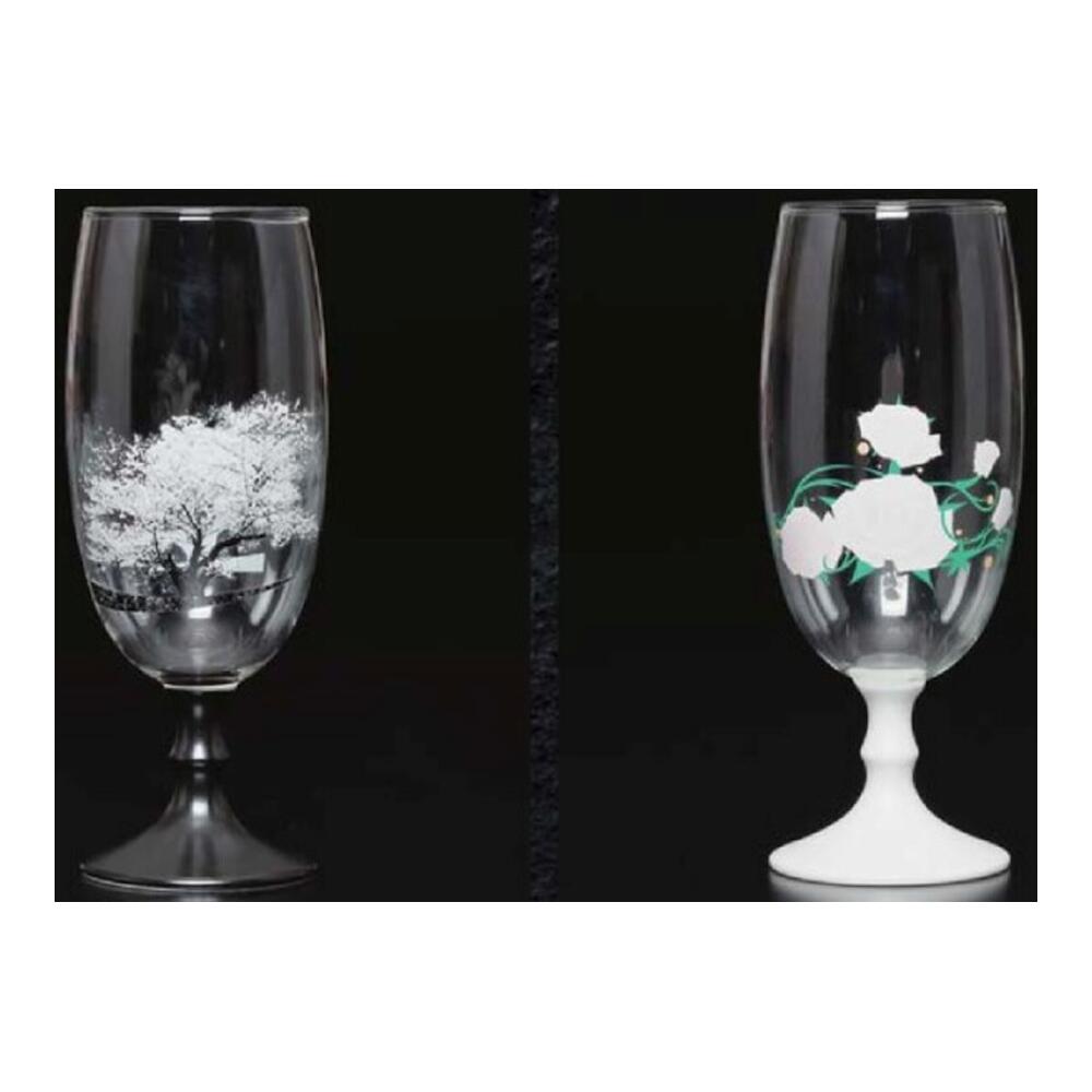 有田焼 マジックグラス マジカル ビールグラス 満開 桜 バラ 化粧箱 入 5.9cm 360ml グラス 酒器 酒 ビアグラス ビール カクテル 花 薔薇 ピンク 黒 ブラック 白 ホワイト 透明 クリア ガラス 日本製 国産 おしゃれ 贈り物 和食器 洋食器 中華食器 飲食店 業務用 プロ使用