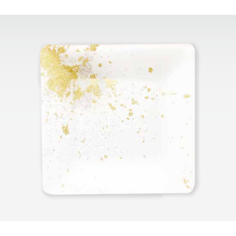 【送料無料】 【包装のし可】 【2個セット】 塗り ガラス 食器 古代 シリーズ 角 プレート L 純 白 20.3cm 塗 漆 純金 純銀 皿 角 角皿 中皿 食洗機対応 日本製 国産 おしゃれ こだわり ギフト 贈答品 お祝い パーティー 食事会 和食器 洋食器 飲食店 業務用 プロ使用