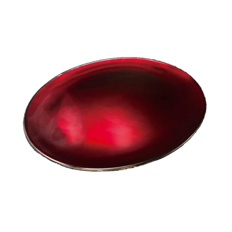 【送料無料】 【包装のし可】 塗り ガラス 食器 タメ シリーズ フラット プレート L 赤 溜め 塗り 33cm 塗 漆 大 皿 丸 丸皿 食洗機対応 日本製 国産 おしゃれ こだわり プレゼント 贈答品 お祝い パーティー 食事会 和食器 洋食器 飲食店 業務用 プロ使用