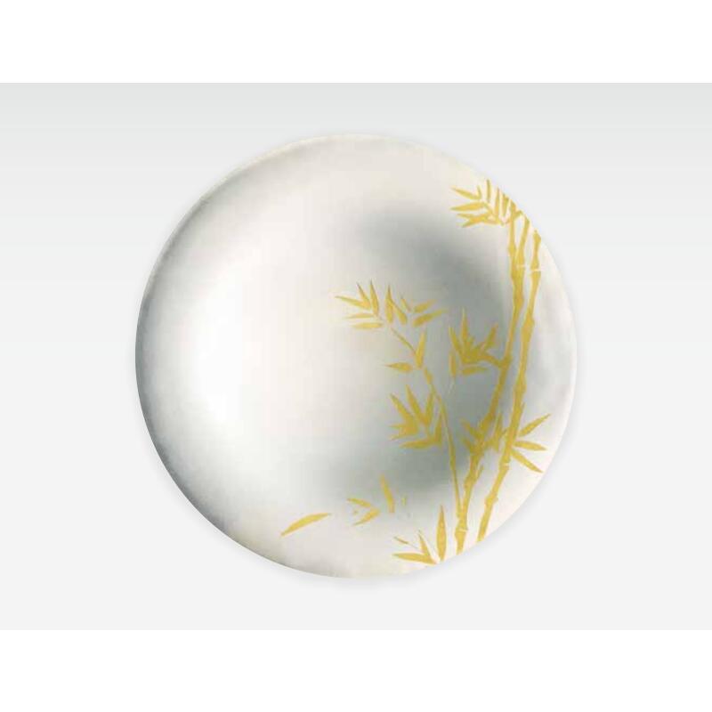 【送料無料】 【包装のし可】 塗り ガラス 食器 蒔絵 シリーズ フラット プレート L マジョ シルバー 竹 金 33cm 塗 漆 皿 丸 丸皿 大皿 食洗機対応 日本製 国産 おしゃれ こだわり ギフト 贈答品 お祝い 食事会 和食器 洋食器 飲食店 業務用 プロ使用