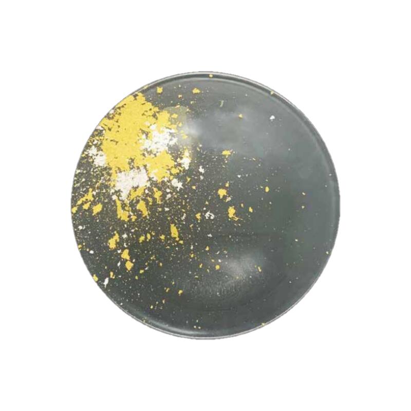【送料無料】 【包装のし可】 塗り ガラス 食器 クリア 金箔 シリーズ フラット プレート L 33cm 塗 漆 純金 純銀 皿 丸 丸皿 大皿 食洗機対応 日本製 国産 おしゃれ こだわり プレゼント ギフト 贈答品 お祝い 食事会 和食器 洋食器 飲食店 業務用 プロ使用