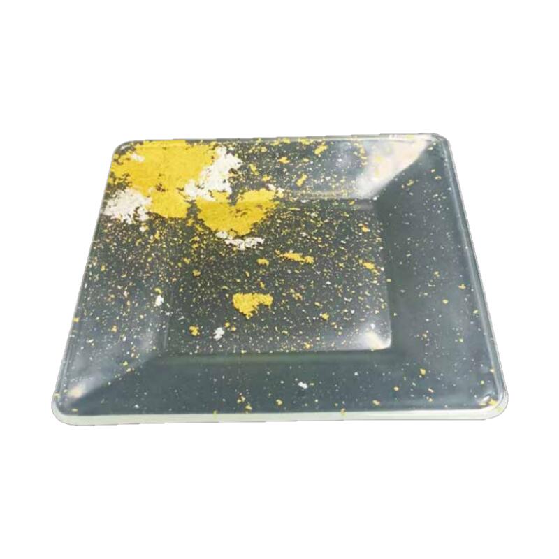 【送料無料】 【包装のし可】 【2個セット】 塗り ガラス 食器 クリア 金箔 シリーズ 角 プレート L 20.3cm 塗 漆 純金 純銀 皿 角皿 中皿 前菜 食洗機対応 日本製 国産 おしゃれ こだわり プレゼント ギフト 贈答品 お祝い 食事会 和食器 洋食器 飲食店 業務用 プロ使用