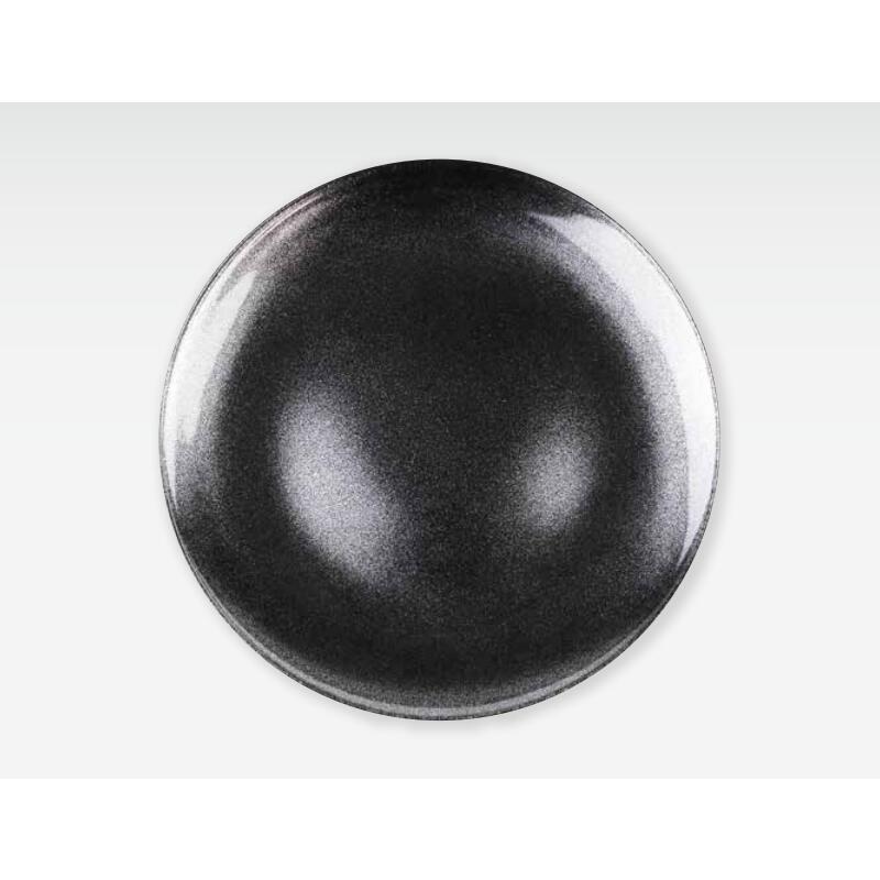 【送料無料】 【包装のし可】 塗り ガラス 食器 メタル シリーズ フラット プレート M ブラック 28cm 塗 漆 皿 丸 丸皿 大皿 食洗機対応 日本製 国産 おしゃれ こだわり プレゼント 贈答品 お祝い パーティー 食事会 和食器 洋食器 飲食店 業務用 プロ使用