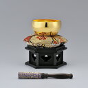 りん おりん 金 2.5寸 直径7.5cm 受注生産 18金 18K 家紋入れ 貴金属 御鈴 オリン 仏壇 仏具 法事 法要 りん棒 りん台 座布団 桐箱