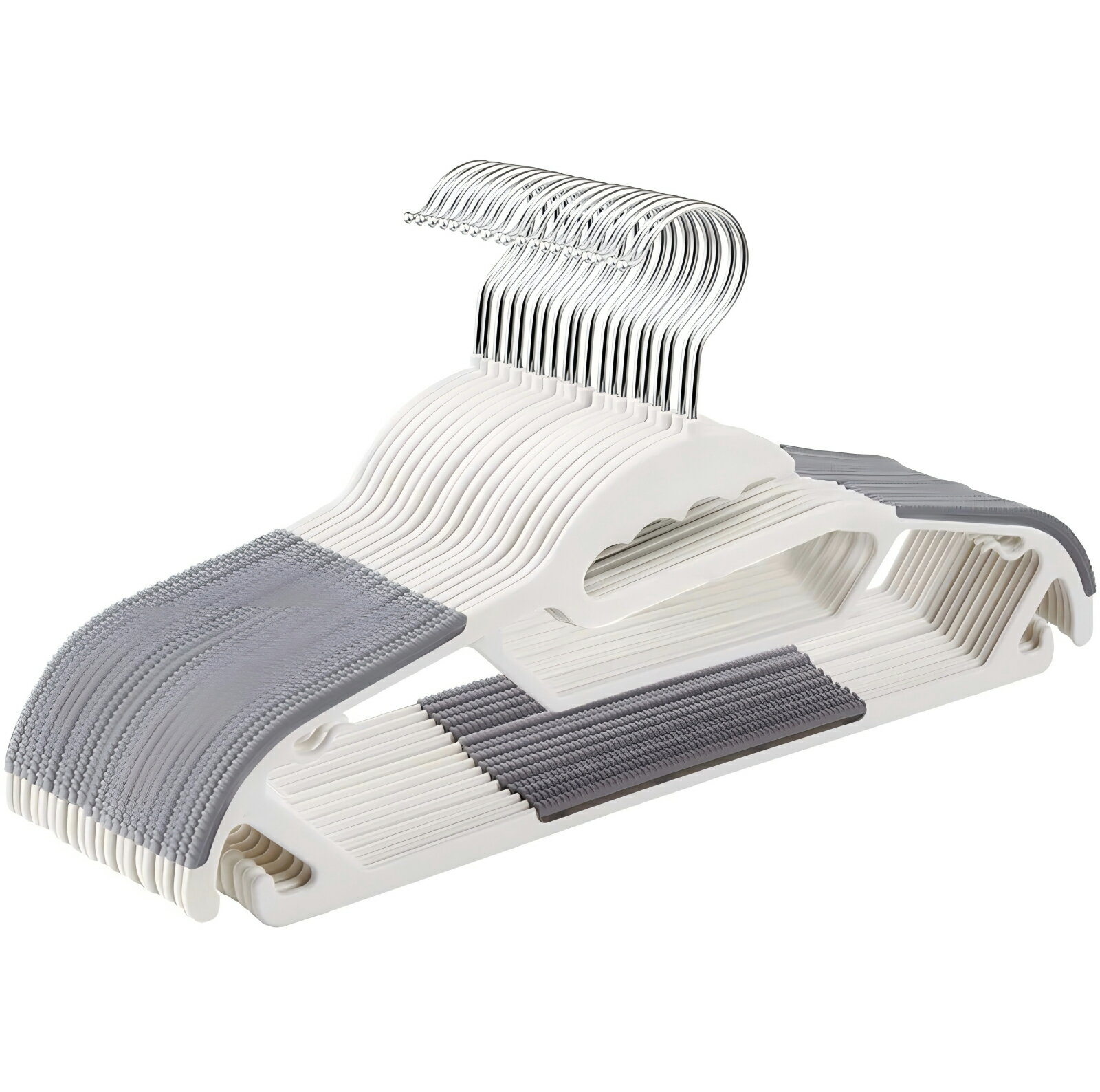 多機能ハンガ一 10本 すべらない 滑り止め 回転フック 収納 洗濯 物干しハンガ一 乾湿両用 スリム 省スペ一ス 新生活引つ越し Tシャツハンガ一 ズボン ランドリ一 おしやれ ワンピ一ス 42cm 跡がつかない
