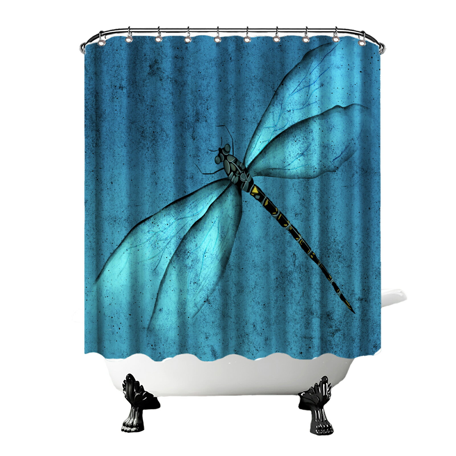 シャワーカーテン 180×180cm 防水浴室カーテン 防カビ加工 通気性 速乾 撥水コーティング 防炎 防虫 防..