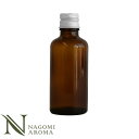 遮光ビン 50ml (アンバー) シルバーキャップ ヴァーティカルドロッパー 【 遮光瓶 アロマ ドロッパー付 ガラス瓶 容器 薬瓶 調合 保存 アロマオイル ...