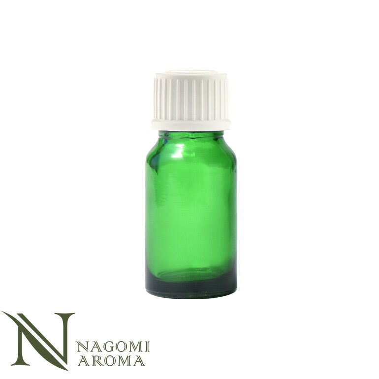 遮光ビン10ml(グリーン)白キャップ&ヴァーティカルドロッパー 【 遮光瓶 ガラス瓶 薬瓶 保存 アロマオイル エッセンシャルオイル精油 キャリアオイル フレ...
