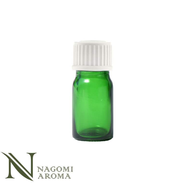 遮光ビン5ml(グリーン)白キャップ&ヴァーティカルドロッパー 【 遮光瓶 ガラス瓶 薬瓶 保存 アロマオイル エッセンシャルオイル精油 キャリアオイル フレグ...