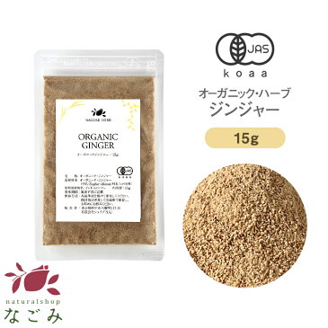 有機JAS オーガニック・ハーブ ジンジャー お試し 粉末 15g 【 しょうが ショウガ 生姜 生姜湯 パウダー お茶 ハーブティー 粉茶 温活 秋 冬 ぽかぽか 】