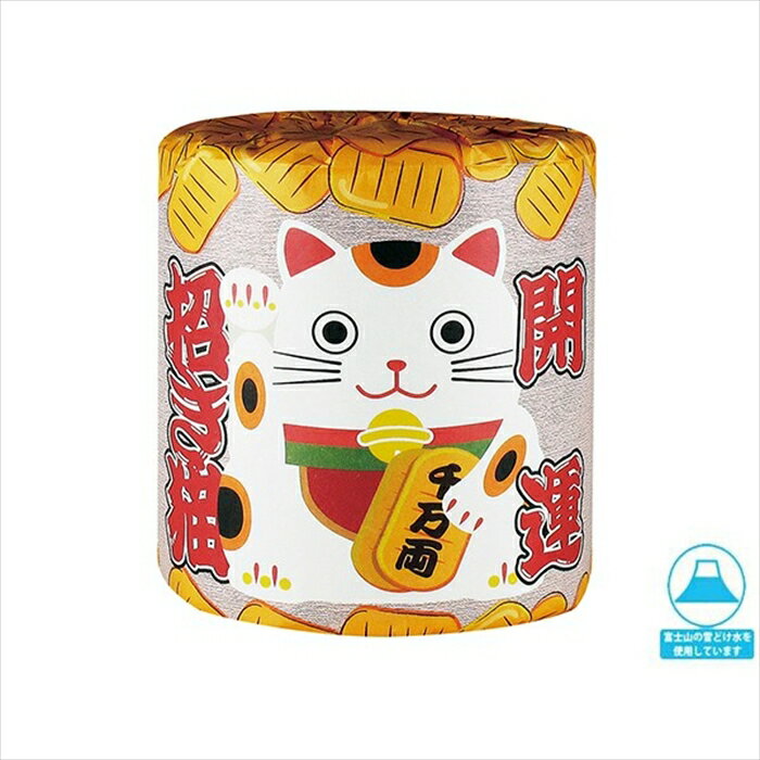 Rakuten - 販促用 贈答用 粗品 景品 トイレットペーパー 林製紙 開運招き猫ロール ダブル30m 個包装100個
