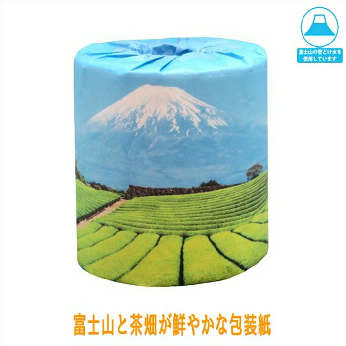 富士山と茶畑が鮮やか!暗くなりがちなトイレ空間を明るくしてくれます。 【商品詳細】 ロール(ペーパー)サイズ：114mm×30mダブル(2枚重ね) ケース入数：50個 ミシン目：ミシン目有り 色・表面：白・エンボス加工 香り：無し 絵柄：無し 紙の材質：再生紙100% ケースサイズ：515×515×高さ245mm 梱包方法：紙巻1ロール 重量1箱：約7kg 用途：贈答用、家庭用配送会社は佐川急便/西濃運輸　他を使用します※受注生産のため出荷までに約7営業日かかります※※ご注文確定後のキャンセル不可です